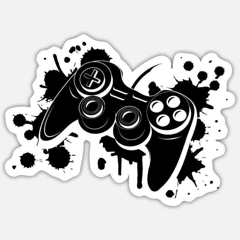 Gamepad Graffiti Sticker size S (10 x 10 cm)