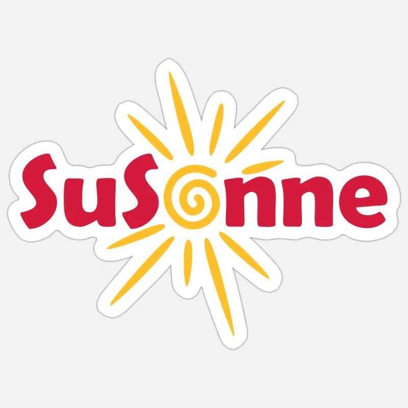 SuSonne - Sticker Größe S (10 x 10 cm) - Mattweiß