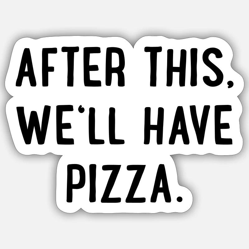 pizza - Sticker Größe S (10 x 10 cm) - Mattweiß