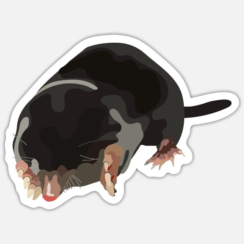 mole - Sticker size S (10 x 10 cm) - white matte
