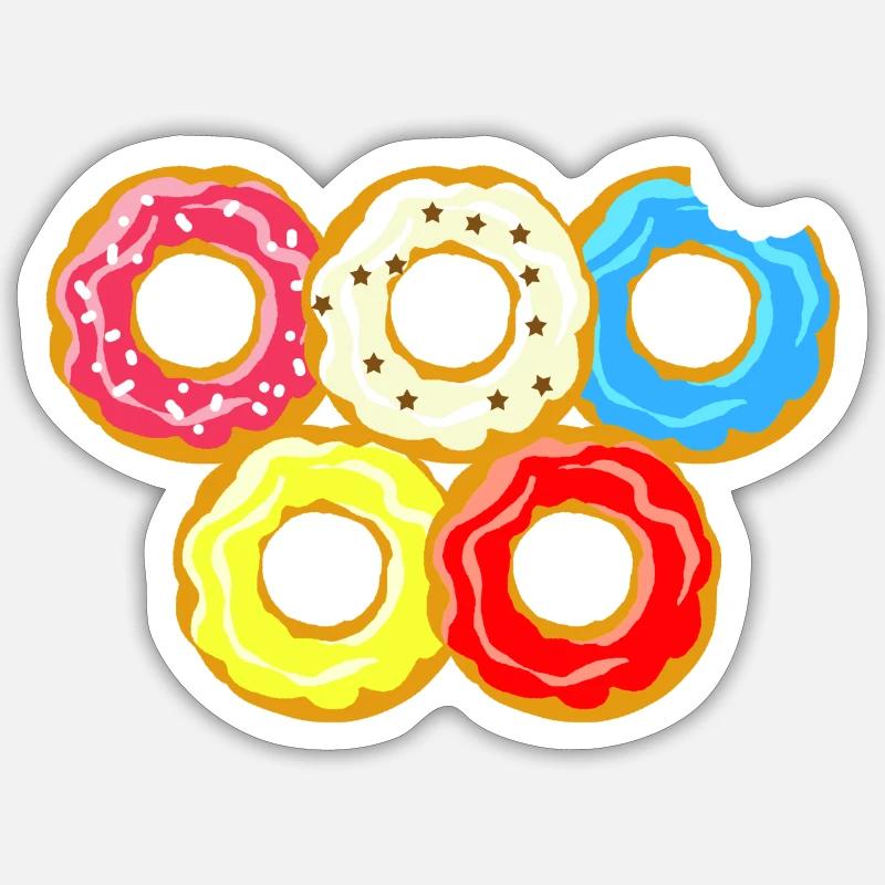 donuts - Sticker size S (10 x 10 cm) - white matte