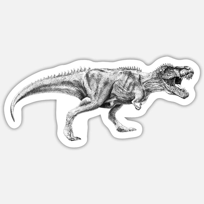 Dinosaur - Sticker taille S (10 x 10 cm) - blanc mat