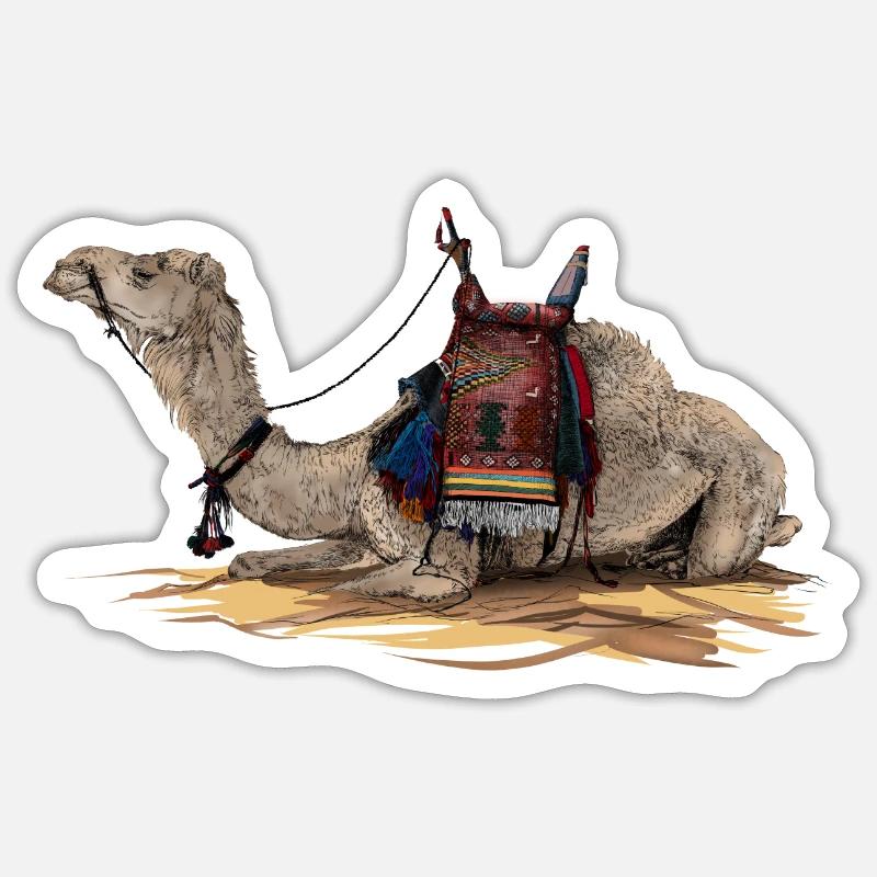 Camel - Sticker Größe S (10 x 10 cm) - Mattweiß
