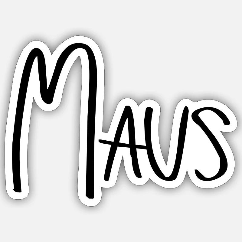 maus - Sticker Größe S (10 x 10 cm) - Mattweiß