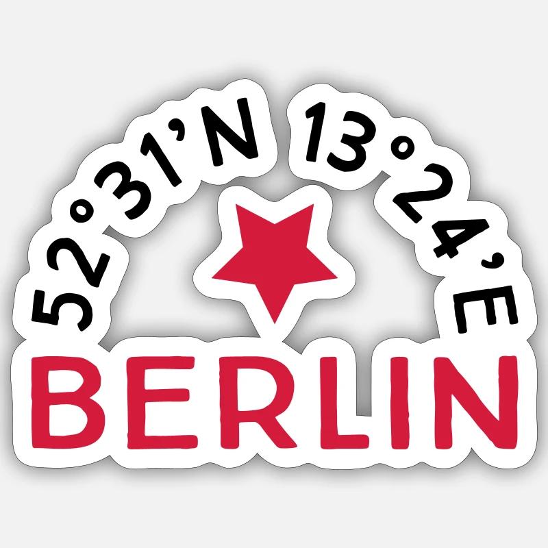 Berlin - Sticker size S (10 x 10 cm) - white matte