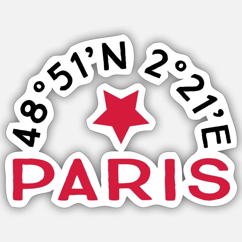 Paris - Sticker taille S (10 x 10 cm) - blanc mat
