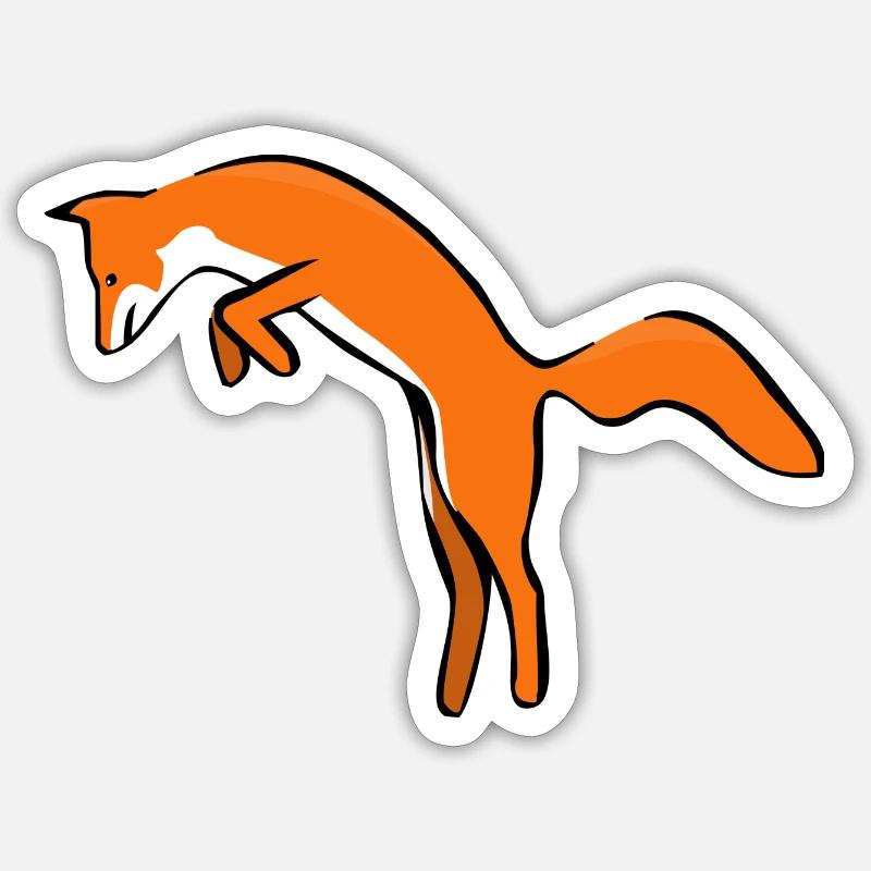 arctic fox fuchs65 - Sticker size S (10 x 10 cm) - white matte