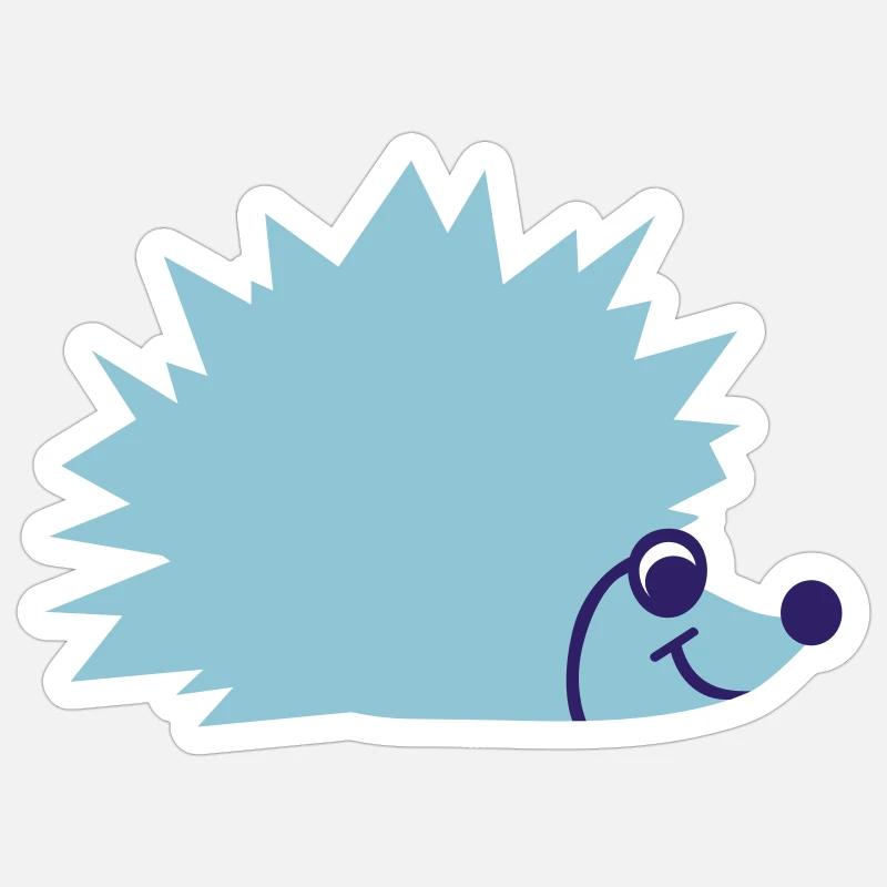 Igel - Sticker Größe S (10 x 10 cm) - Mattweiß
