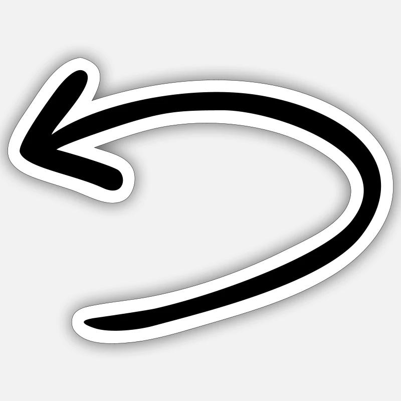 Arrow back reversed Sticker size S (10 x 10 cm)