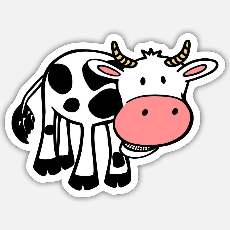 cow - Sticker size S (10 x 10 cm) - white matte
