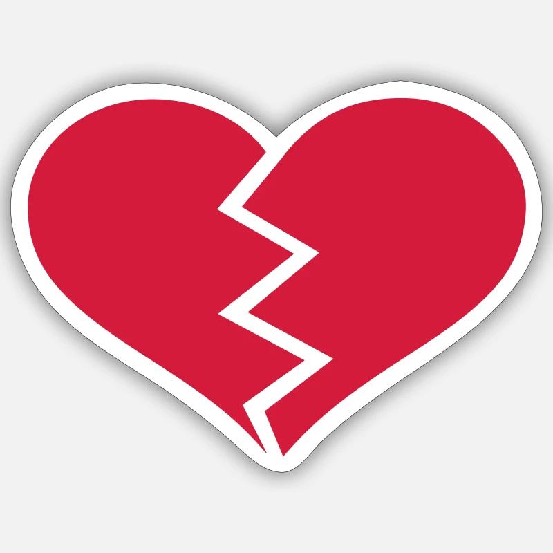 Broken heart Sticker size S (10 x 10 cm)