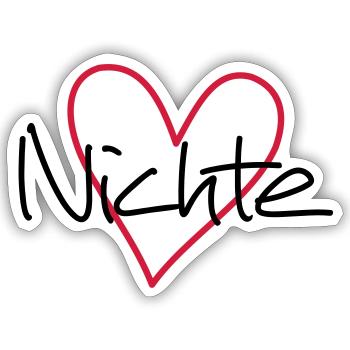 Nichte Herz Geschenk Geschenkidee Partnerlook - Sticker Größe S (10 x 10 cm) - Mattweiß - Vorne