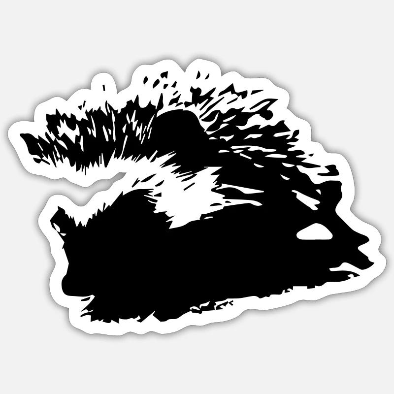 Hedgehog Sticker size S (10 x 10 cm)