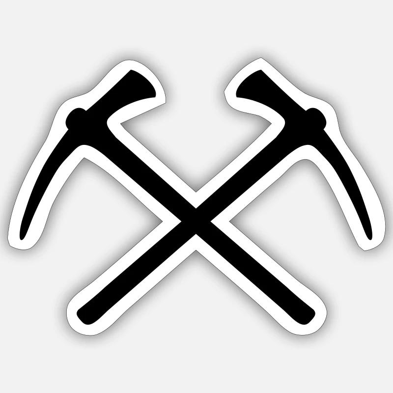 Spitzhacke Sticker Größe S (10 x 10 cm)