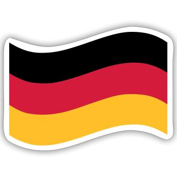 Deutschland - Sticker Größe S (10 x 10 cm) - Mattweiß - Vorne