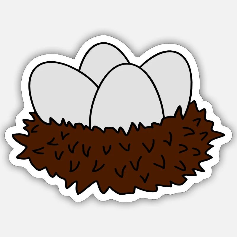 nest - Sticker size S (10 x 10 cm) - white matte
