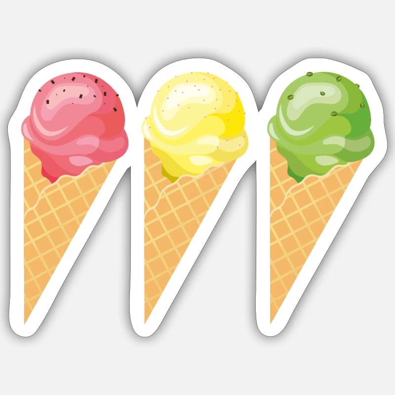 Glace ... Sticker taille S (10 x 10 cm)
