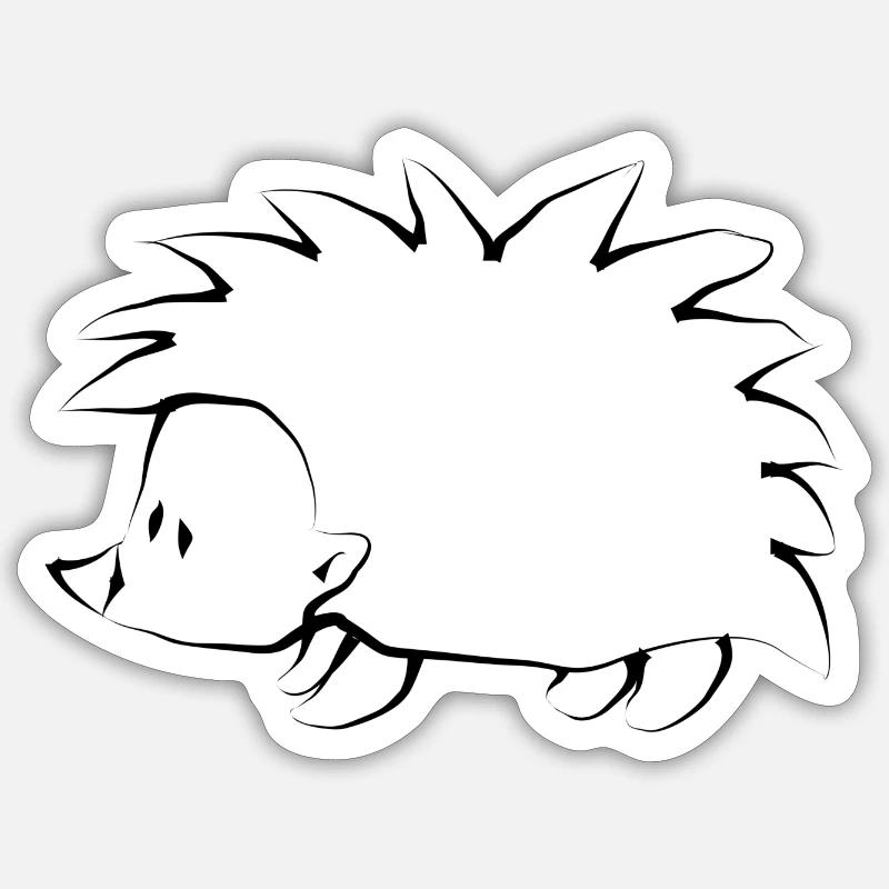 Hedgehog - Sticker size S (10 x 10 cm) - white matte