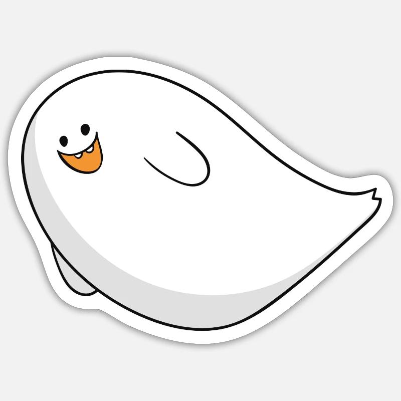 Geist - Sticker Größe S (10 x 10 cm) - Mattweiß