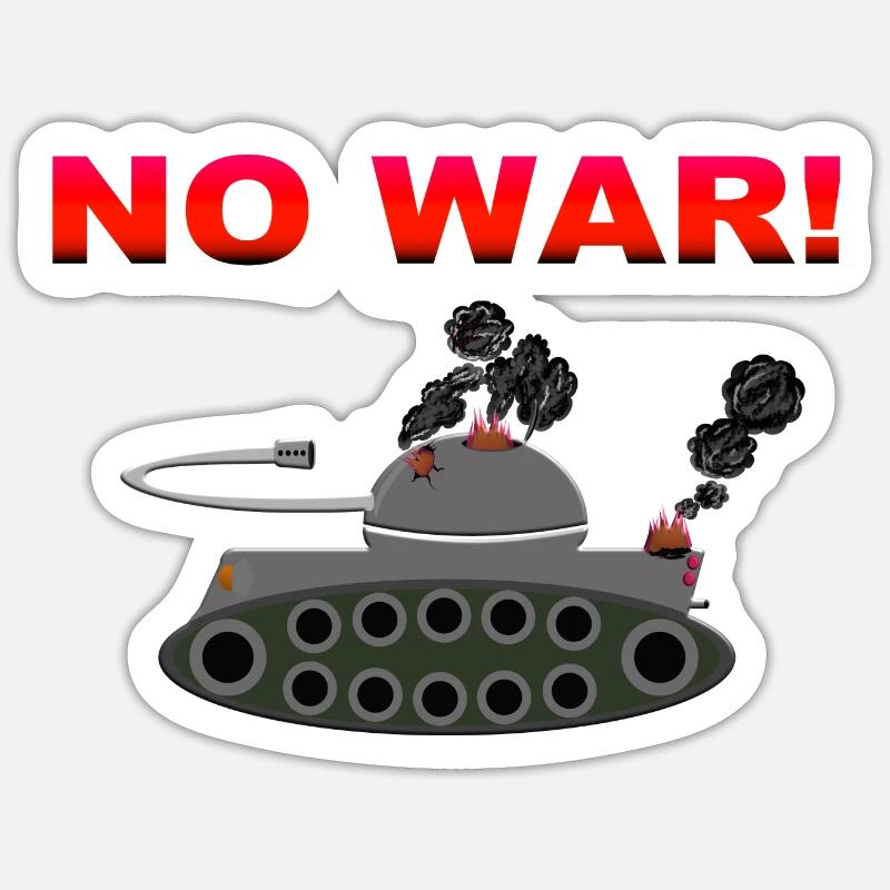No war - Sticker size S (10 x 10 cm) - white matte