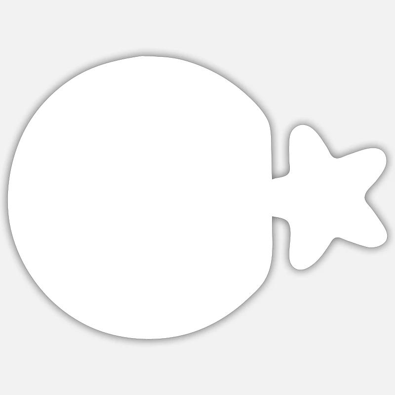 dinde blanche - Sticker taille S (10 x 10 cm) - blanc mat