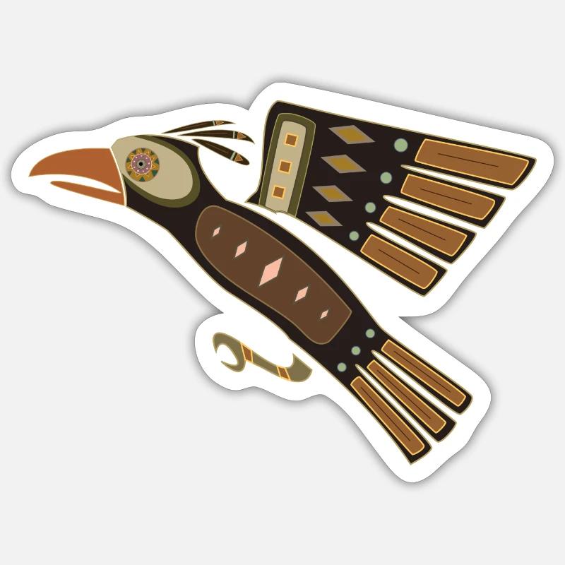 Raven-scale - Sticker size S (10 x 10 cm) - white matte