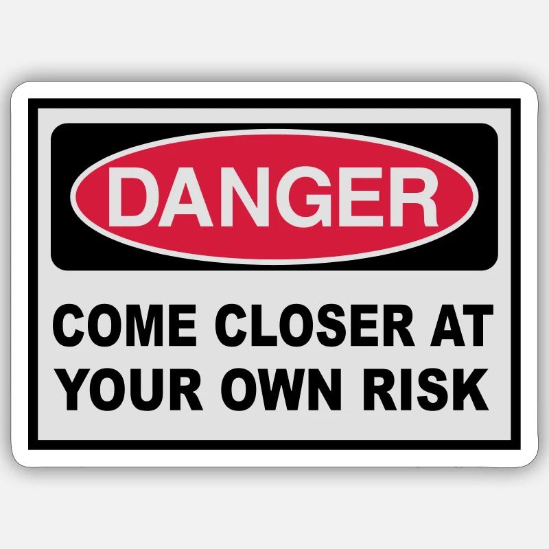 danger - Sticker Größe S (10 x 10 cm) - Mattweiß