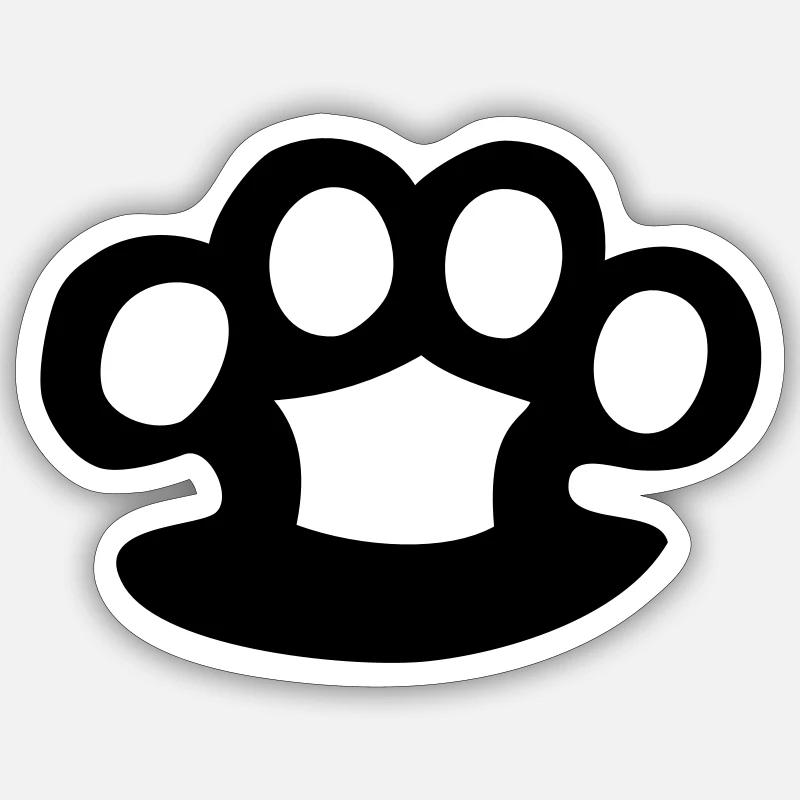 brass knuckles Sticker size S (10 x 10 cm)