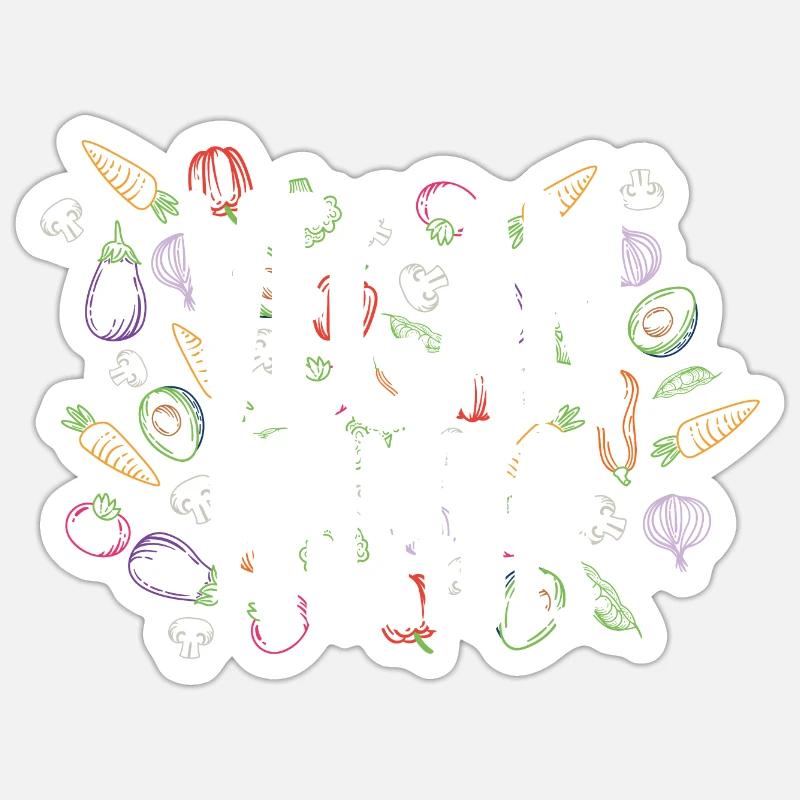 Végétaliens - Sticker taille S (10 x 10 cm) - blanc mat