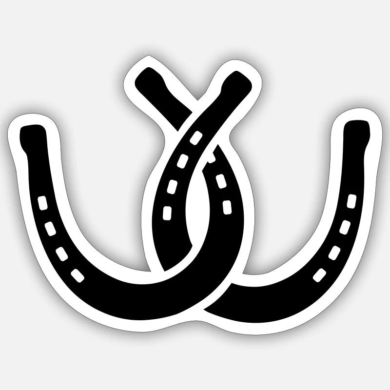 Horseshoe - Sticker size S (10 x 10 cm) - white matte