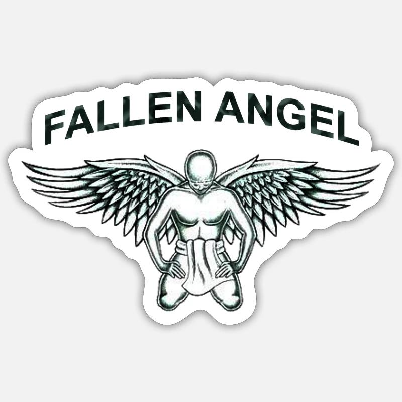 Gefallener Engel - Sticker Größe S (10 x 10 cm) - Mattweiß
