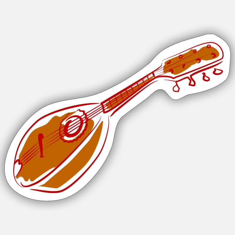 mandoline - Sticker Größe S (10 x 10 cm) - Mattweiß