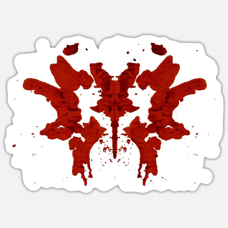 Rorschach - Sticker Größe S (10 x 10 cm) - Mattweiß