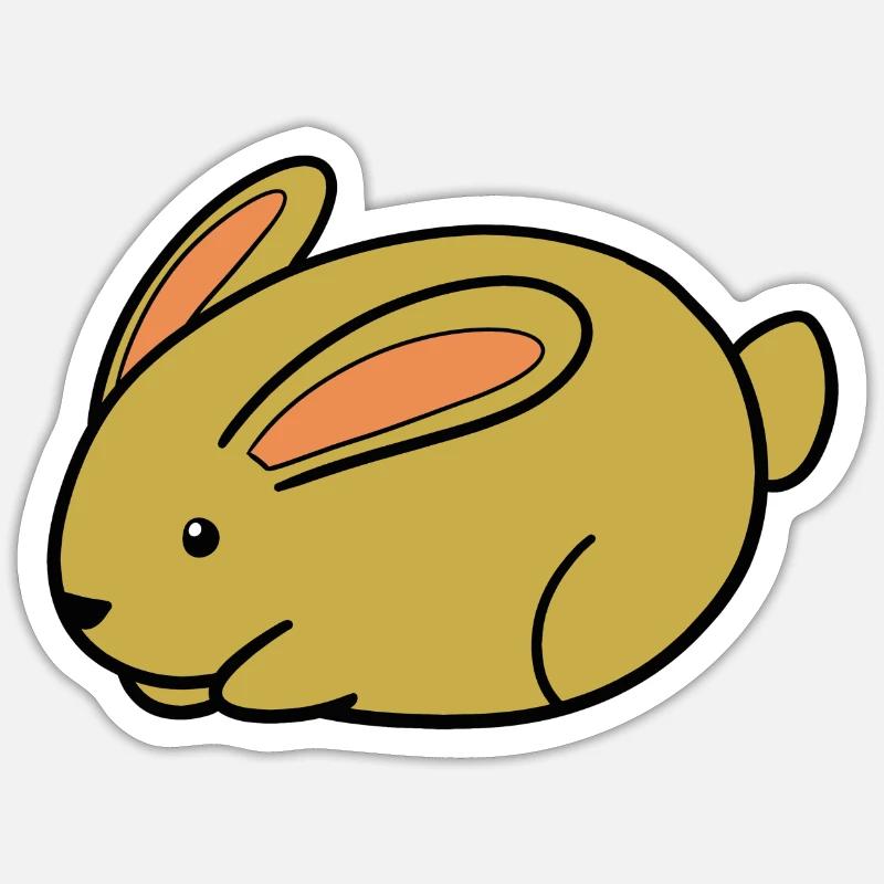 Hare - Sticker size S (10 x 10 cm) - white matte