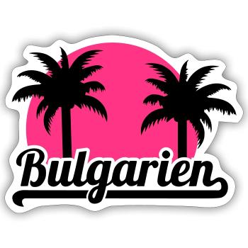 Bulgarie - Sticker taille S (10 x 10 cm) - blanc mat - Devant