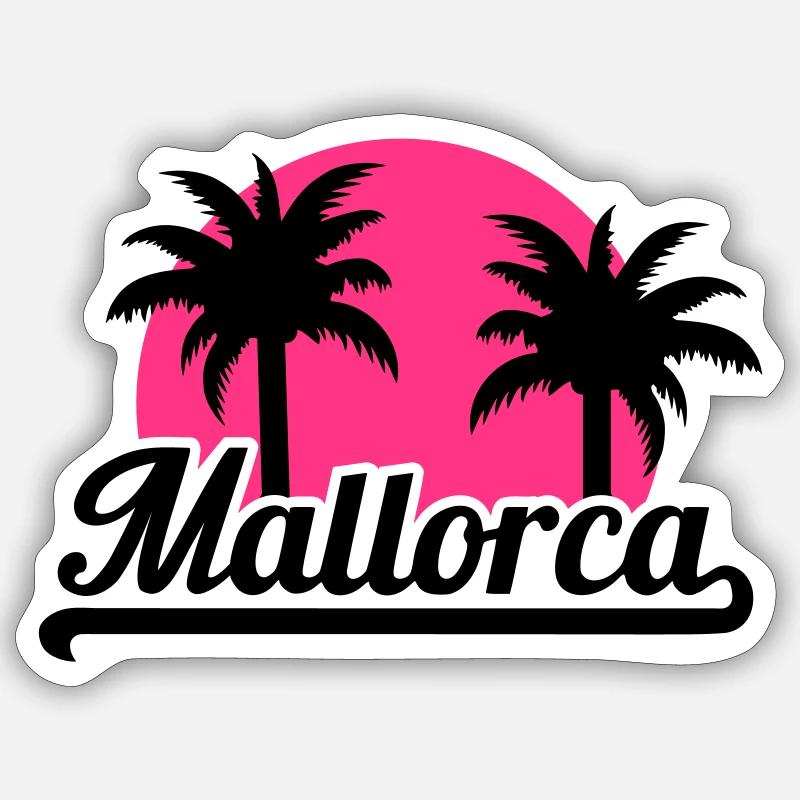 Majorque - Sticker taille S (10 x 10 cm) - blanc mat