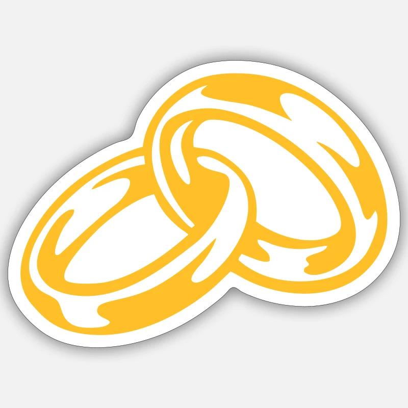 Ringe - Sticker Größe S (10 x 10 cm) - Mattweiß