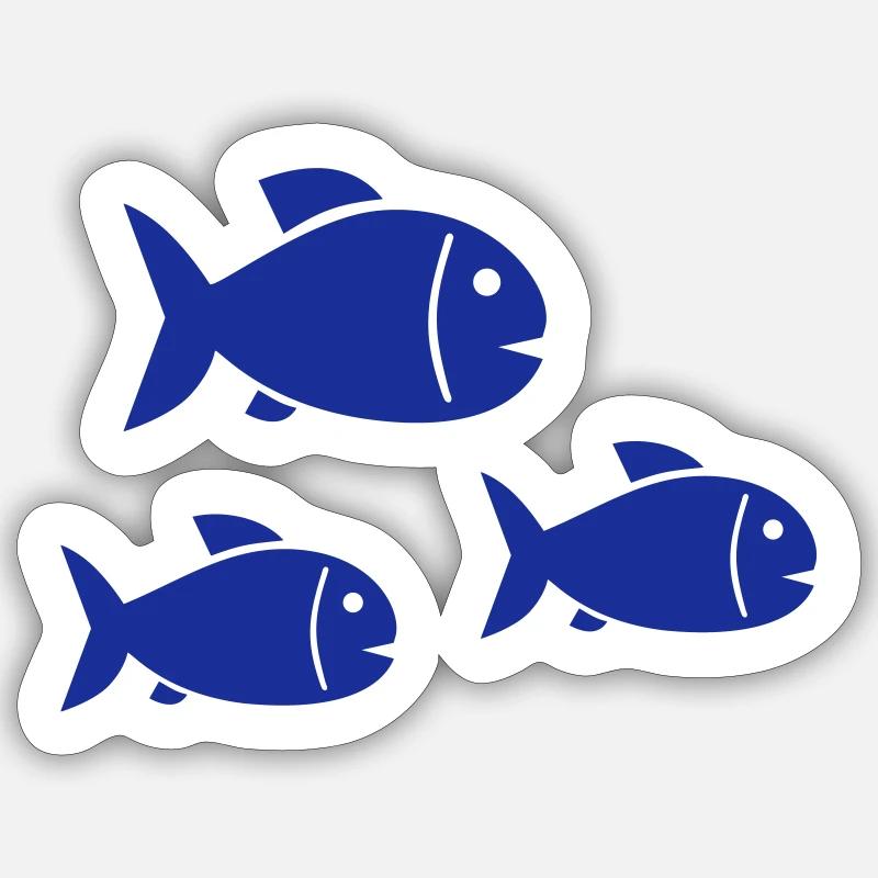 Fish - Sticker size S (10 x 10 cm) - white matte