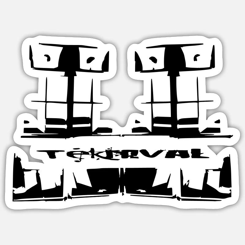 Système sonore Teknival Sticker taille S (10 x 10 cm)