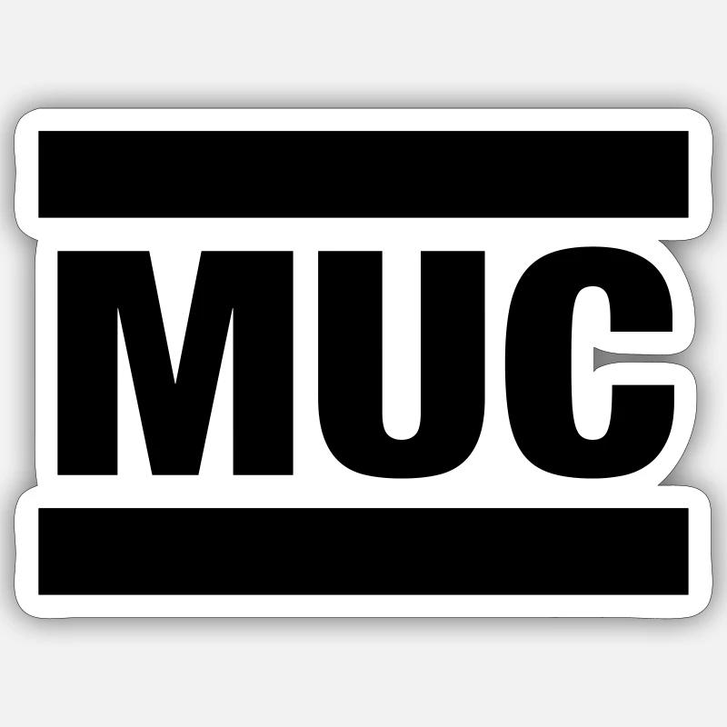 München Logo im Ölfarben Design Sticker Größe S (10 x 10 cm)