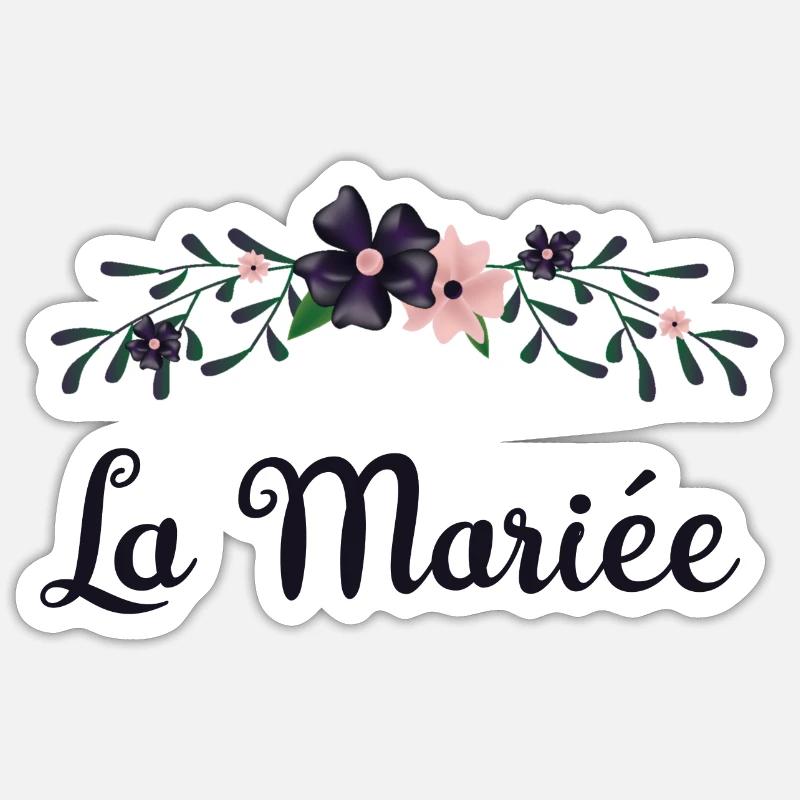 The Bride - Bucolic Collection -customizable - Sticker size S (10 x 10 cm) - white matte