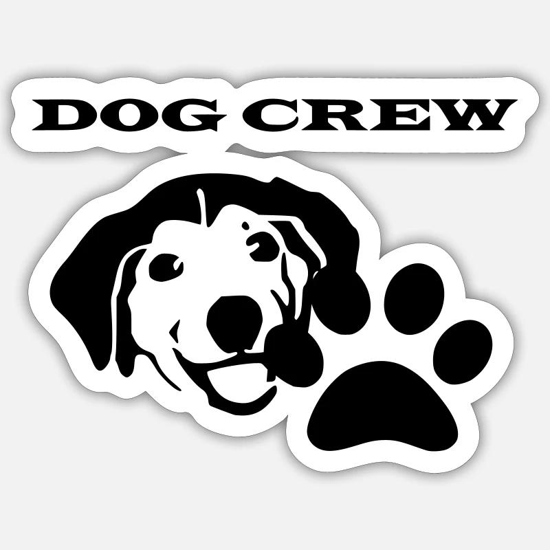 Équipe de chiens - Sticker taille S (10 x 10 cm) - blanc mat