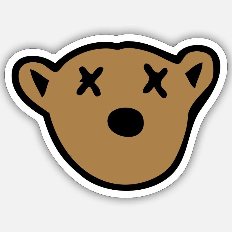 ours face Sticker taille S (10 x 10 cm)