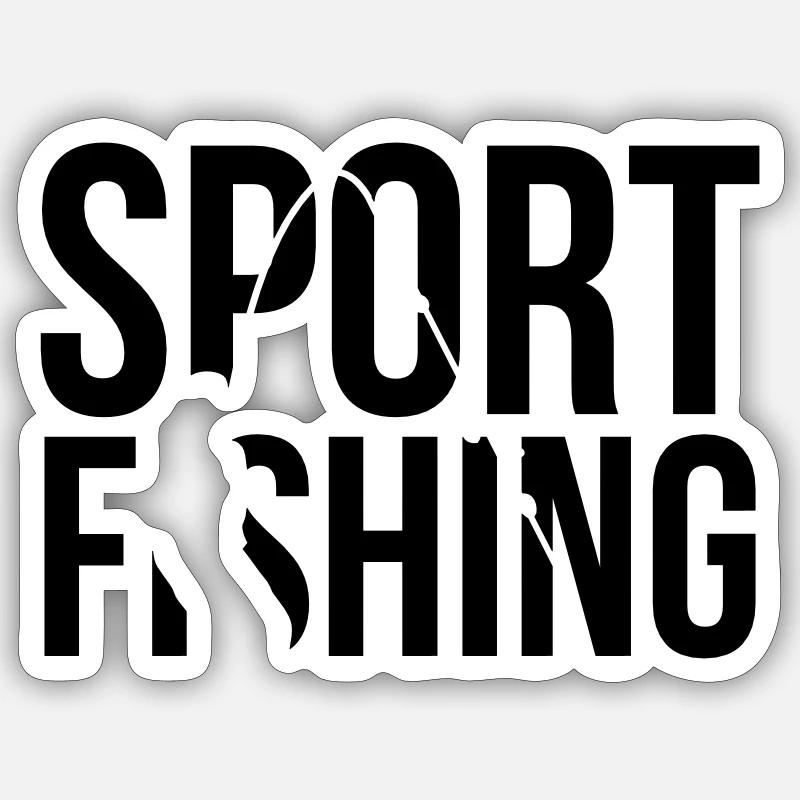 fishing - Sticker size S (10 x 10 cm) - white matte