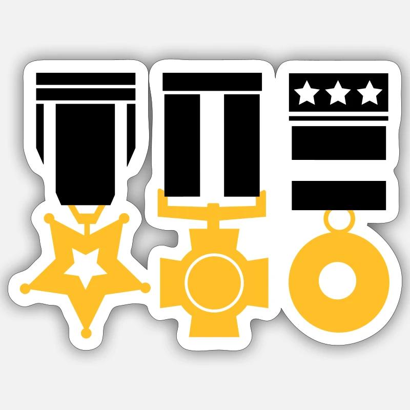 medals - Sticker size S (10 x 10 cm) - white matte