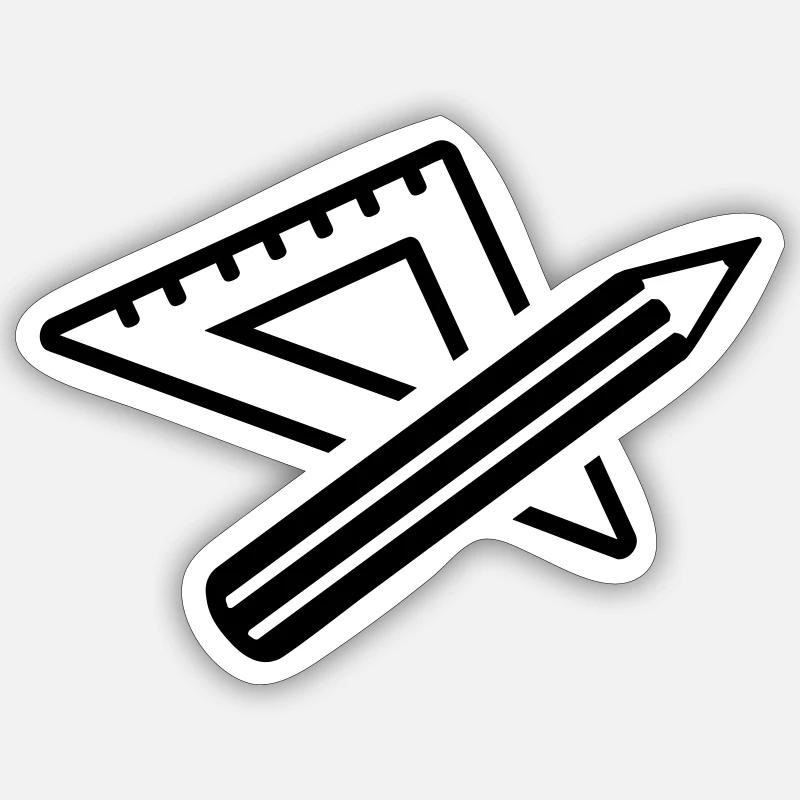 Ruler Sticker size S (10 x 10 cm)