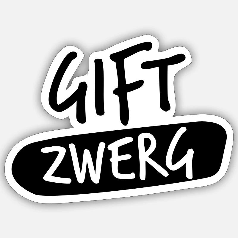 poison dwarf - Sticker size S (10 x 10 cm) - white matte