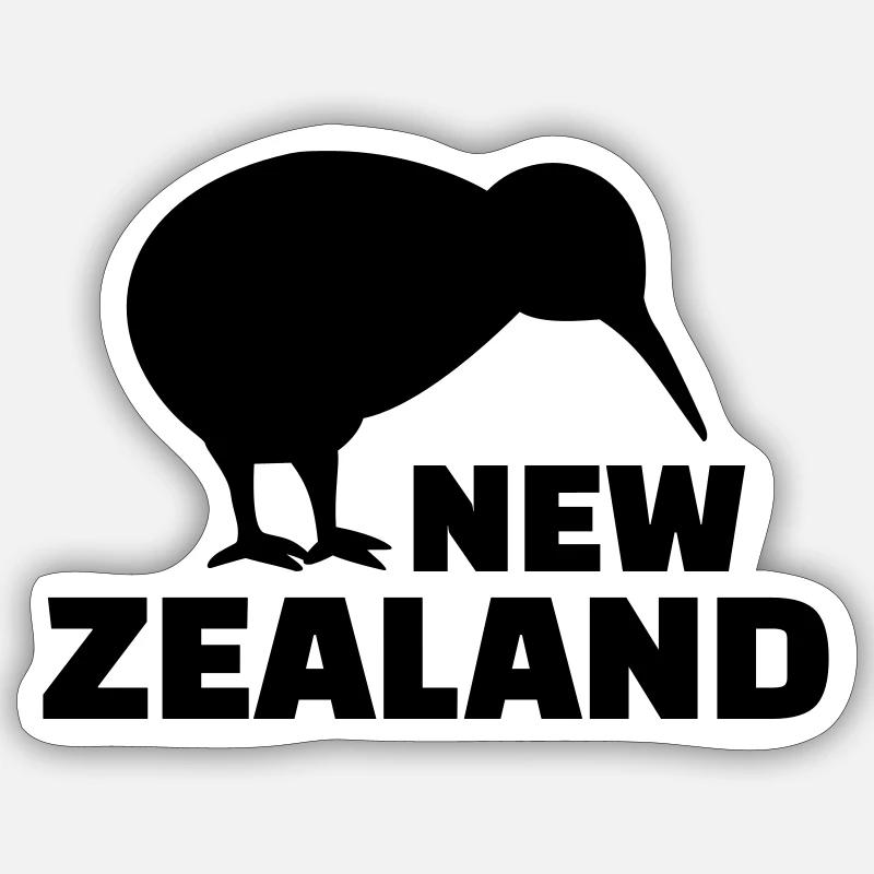 Kiwi - Sticker taille S (10 x 10 cm) - blanc mat