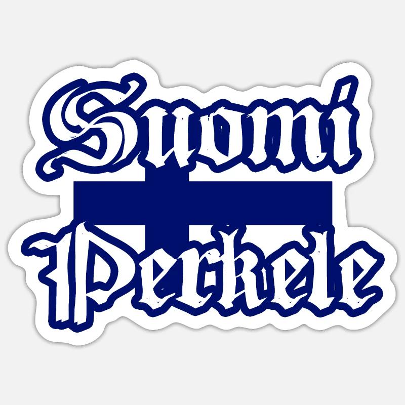 Suomi Perkele - Finnish Devil - Sticker size S (10 x 10 cm) - white matte