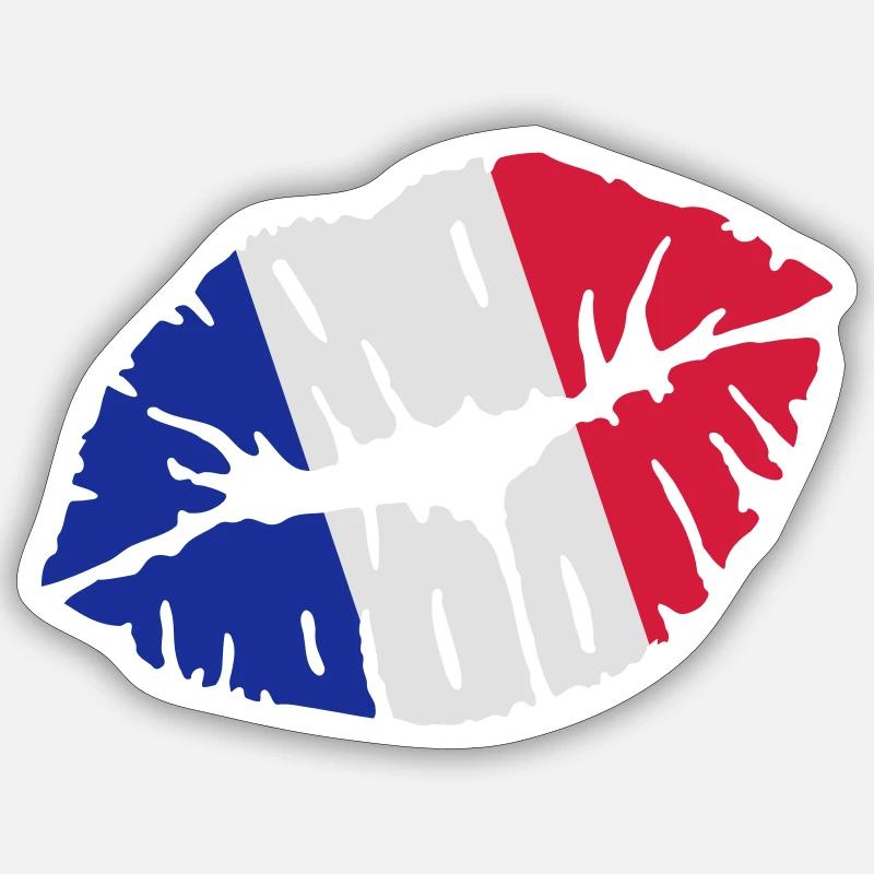 France - Sticker taille S (10 x 10 cm) - blanc mat